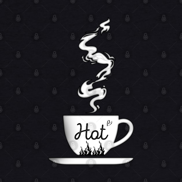 Perfect Funny coffee cup, coffee lovers gift, coffee gift, coffee cozy, birthday, cafeteria’s stickers, fashion Design, restaurants and laptop stickers, lovely coffee cup with fire and hot word inside by PowerD